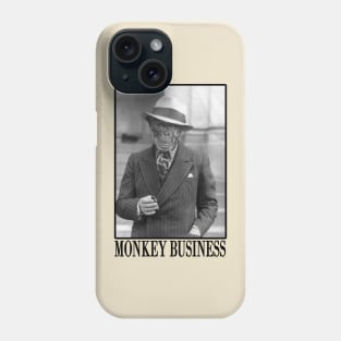 Monkey Business Black Text Phone Case