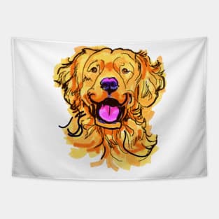 The Best Gold Dog in My Life Tapestry