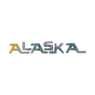 Alaska Tie Dye License Plate Design T-Shirt