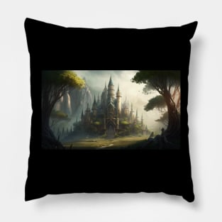 Castle in the forest Pillow