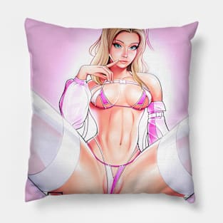 Pink Cyber Kitty Pillow