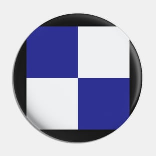Leicester City Blue and White Checkered Fan Flag Pin