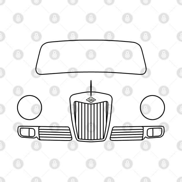 Riley Elf 1960s classic car outline graphic (black) by soitwouldseem