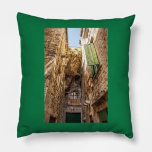 Buildings in Split, Croatia Pillow