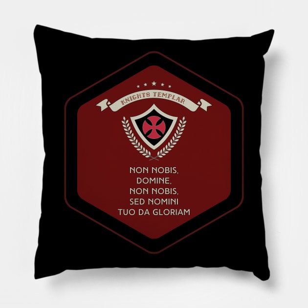 Crusaders ✙ Knights Templar ✙ Christian Epic Warrior Honor Valor Insignia Badge Pillow by Naumovski