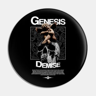 Genesis Demise Angel Skull Streetwear Graphic Design Pin