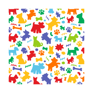 Dog Pattern Rainbow Big T-Shirt