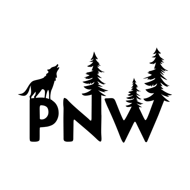 PNW Wolf by melaniepetersonart