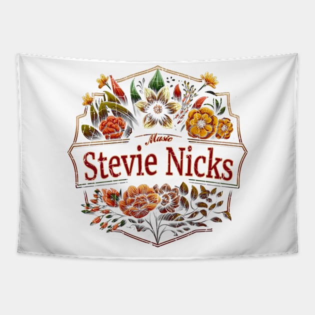 Stevie Nicks Flower VIntage Tapestry by Itulah Cinta