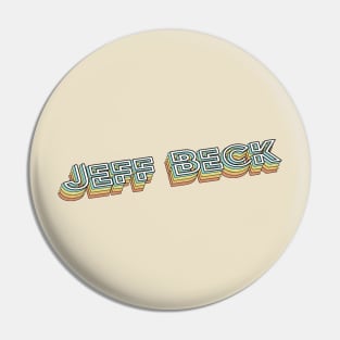 Jeff Beck Retro Typography Faded Style Pin