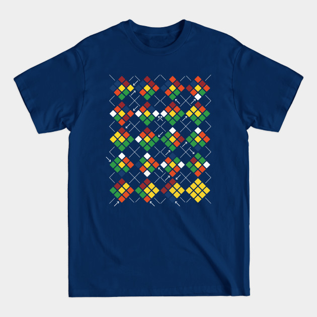 Rubiks Clues Argyle - Rubix Cube - T-Shirt