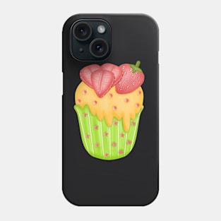 Cute strawberry cupcake 🍓. Phone Case