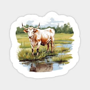 Farm Cow Art Magnet