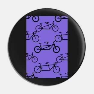 Tandem types pattern - black on lavender Pin