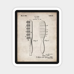 Hair Brush Patent - Salon Art - Antique Magnet