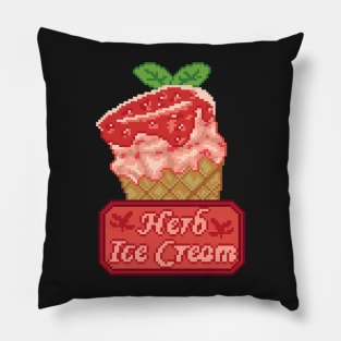 Resident Evil Herb Ice Cream Pixel Art Pillow