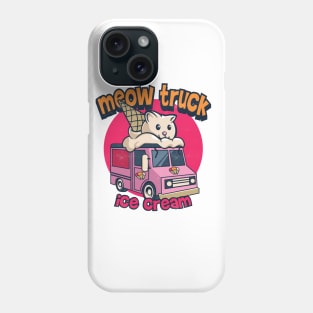 meow ice cream truck Phone Case