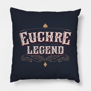 Euchre Legend - Board card game poker tournament champion Pillow