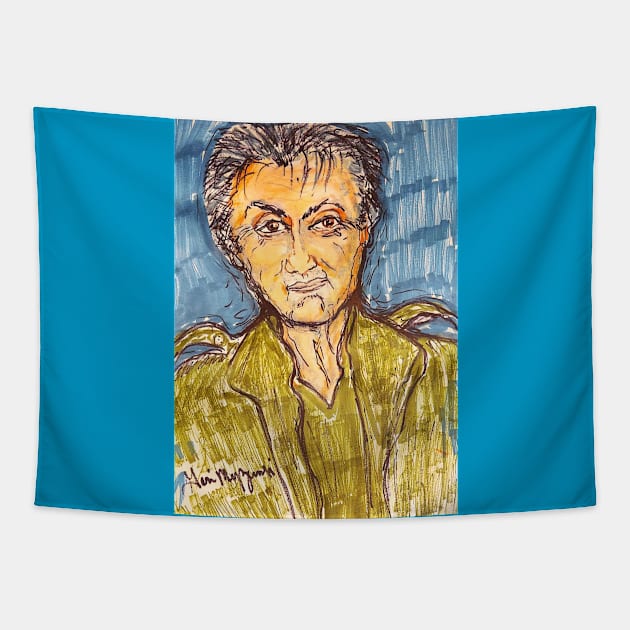 John Rambo Sylvester Stallone Tapestry by TheArtQueenOfMichigan 