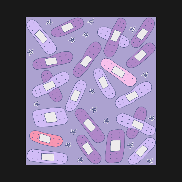 Purple and Pink Bandages by FrostedSoSweet