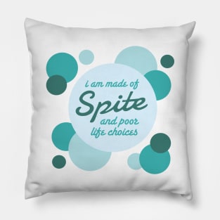 Sugar and Spite and Everything Nice (Blue) Pillow