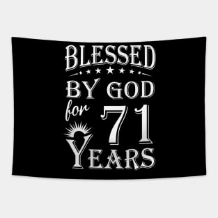 Blessed By God For 71 Years Christian Tapestry