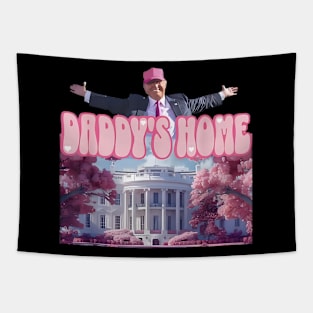 Trump Pink Daddys Home 2024 Tapestry