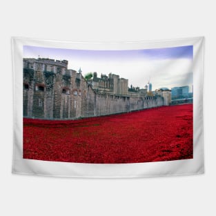 Tower of London Red Poppy Poppies UK Tapestry