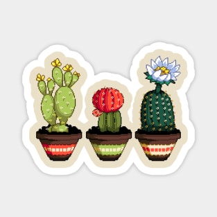 Pixel Cacti Magnet