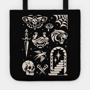 Traditiona tattoo flash Tote