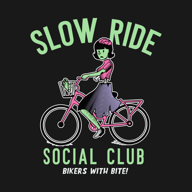 Funny Zombie on Bicycle // Slow Ride Social Club by SLAG_Creative