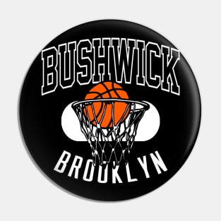 Bushwick Brooklyn Retro Basketball Pin