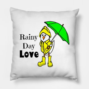 Rainy Day Love Duck Pillow