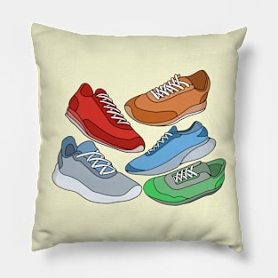 Colorful Cool Shoes Pillow