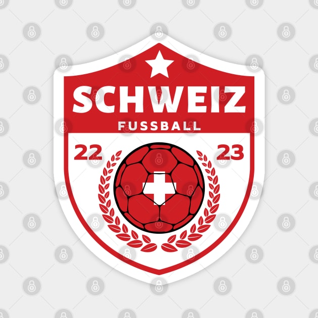 Schweiz Fussball Magnet by footballomatic