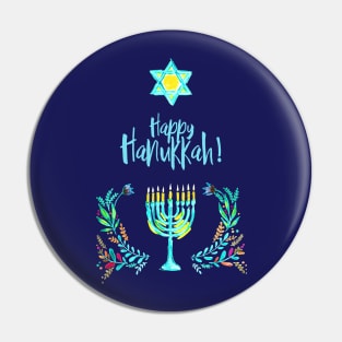 Happy Hanukkah Pin