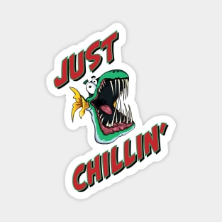 Just Chillin' Doorslammer Gasser or Funny Car Drag Racing Motif Magnet