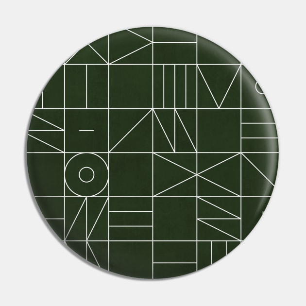 My Favorite Geometric Patterns No.6 - Deep Green Pin by ZoltanRatko