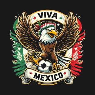 Viva Mexico Futbol Soccer Bald Eagle #1 T-Shirt T-Shirt