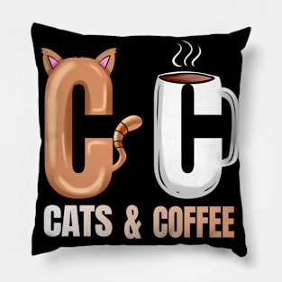 Logo Cats And Hot Coffee On Purrsday Pillow