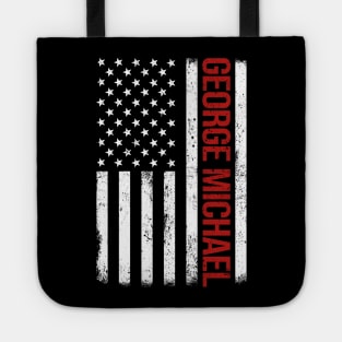 Graphic George Michael Proud Name US American Flag Birthday Gift Tote