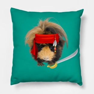 Very cute pirate guinea pig with sword Pillow