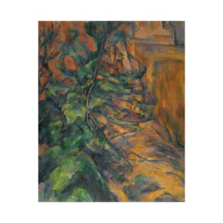 Rocks and Branches in Bibemus by Paul Cezanne T-Shirt