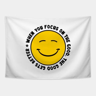 Positive mood and smile Tapestry