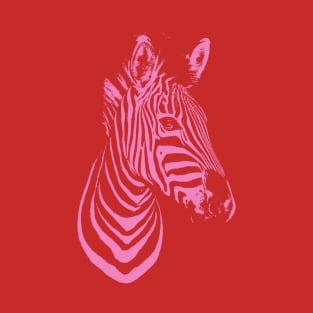 Zebra Face - Pink T-Shirt