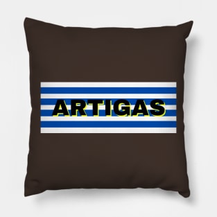 Artigas City in Uruguay Flag Stripes Pillow