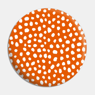 Rust Burnt Orange Animal Print Spots Pin