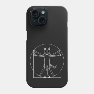 Vitruvian cat Phone Case