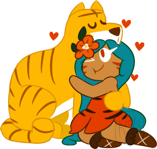 Tiger Lily and Butter Tiger Magnet