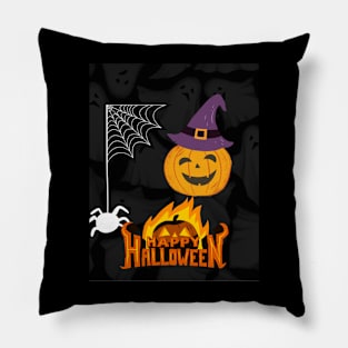 Happy halloween day t shirt Pillow